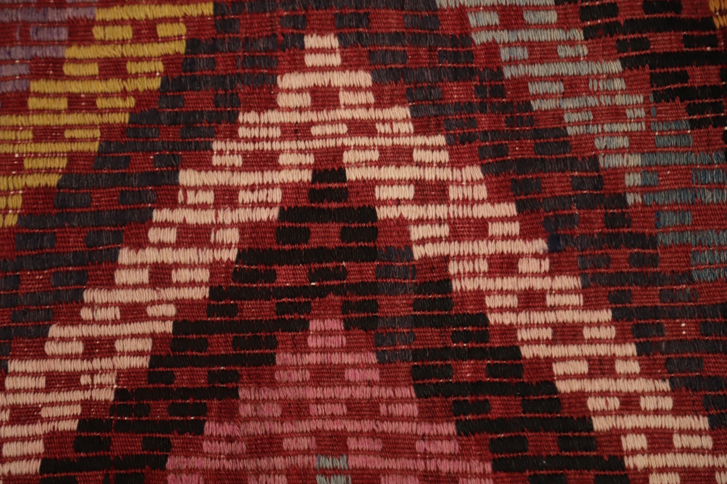 Vegetable Dye Geometric Kilim Turkish Area Rug 5x9