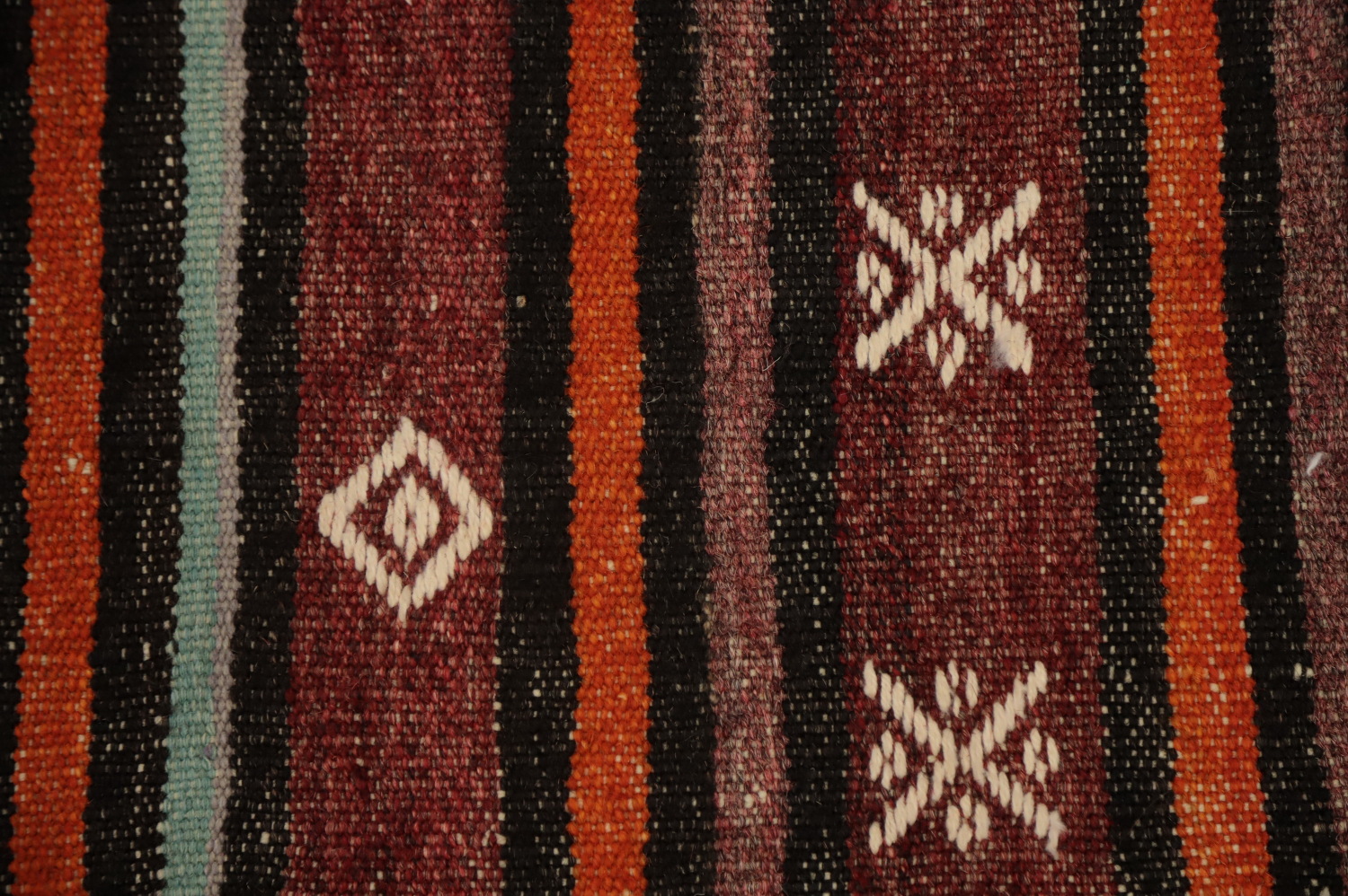 Vegetable Dye Kilim Turkish Runner Rug 3x8