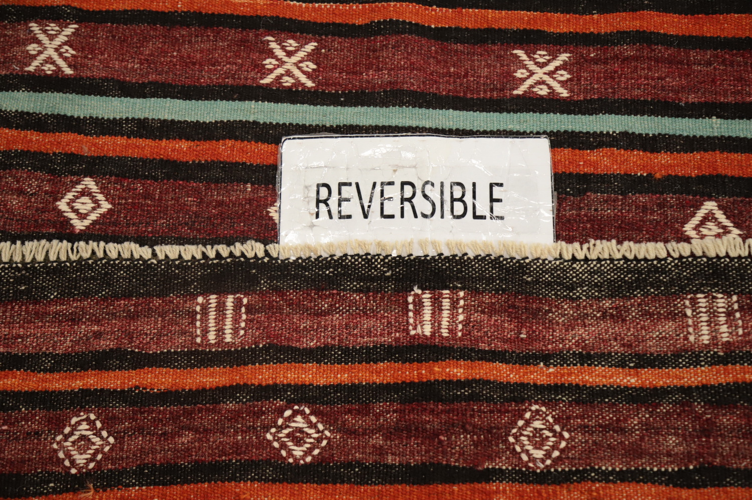 Vegetable Dye Kilim Turkish Runner Rug 3x8