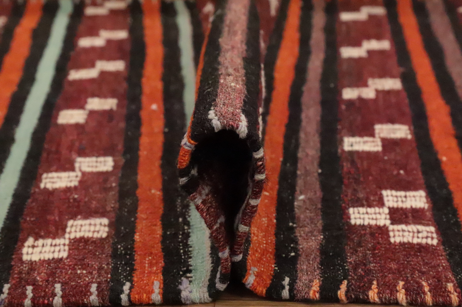 Vegetable Dye Kilim Turkish Runner Rug 3x8