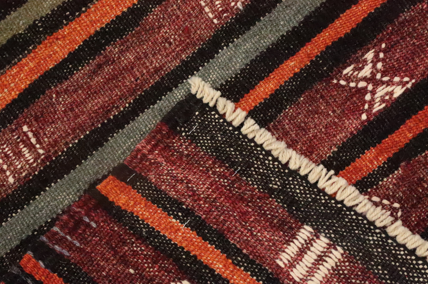 Vegetable Dye Kilim Turkish Runner Rug 3x8