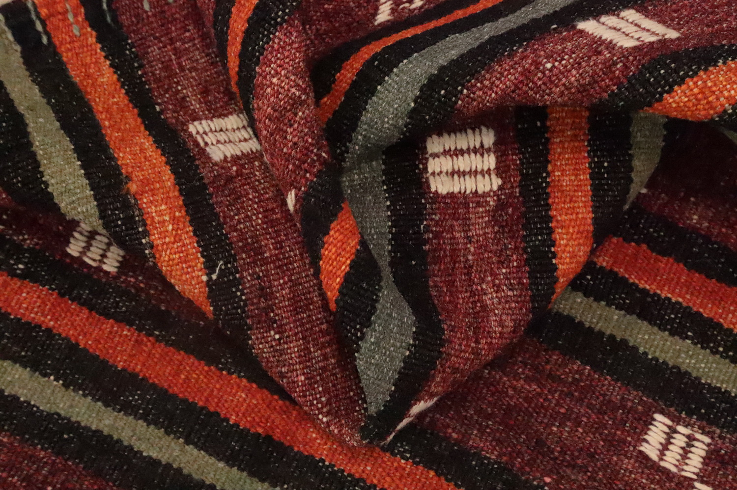 Vegetable Dye Kilim Turkish Runner Rug 3x8