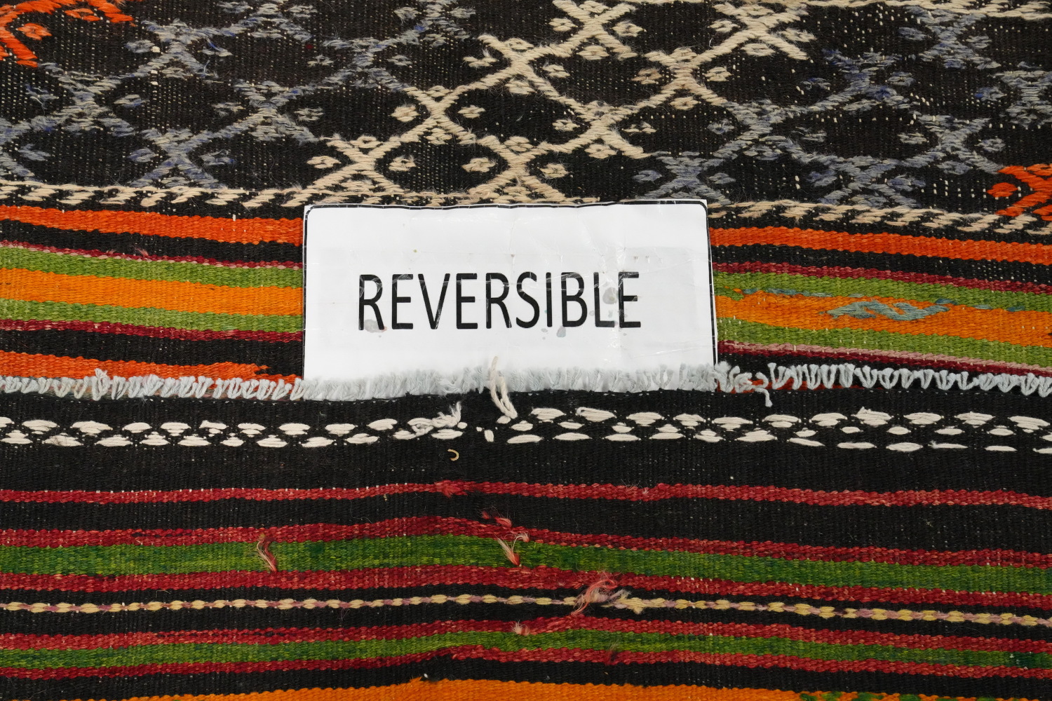 Vegetable Dye Kilim Geometric Wool Area Rug 6x9