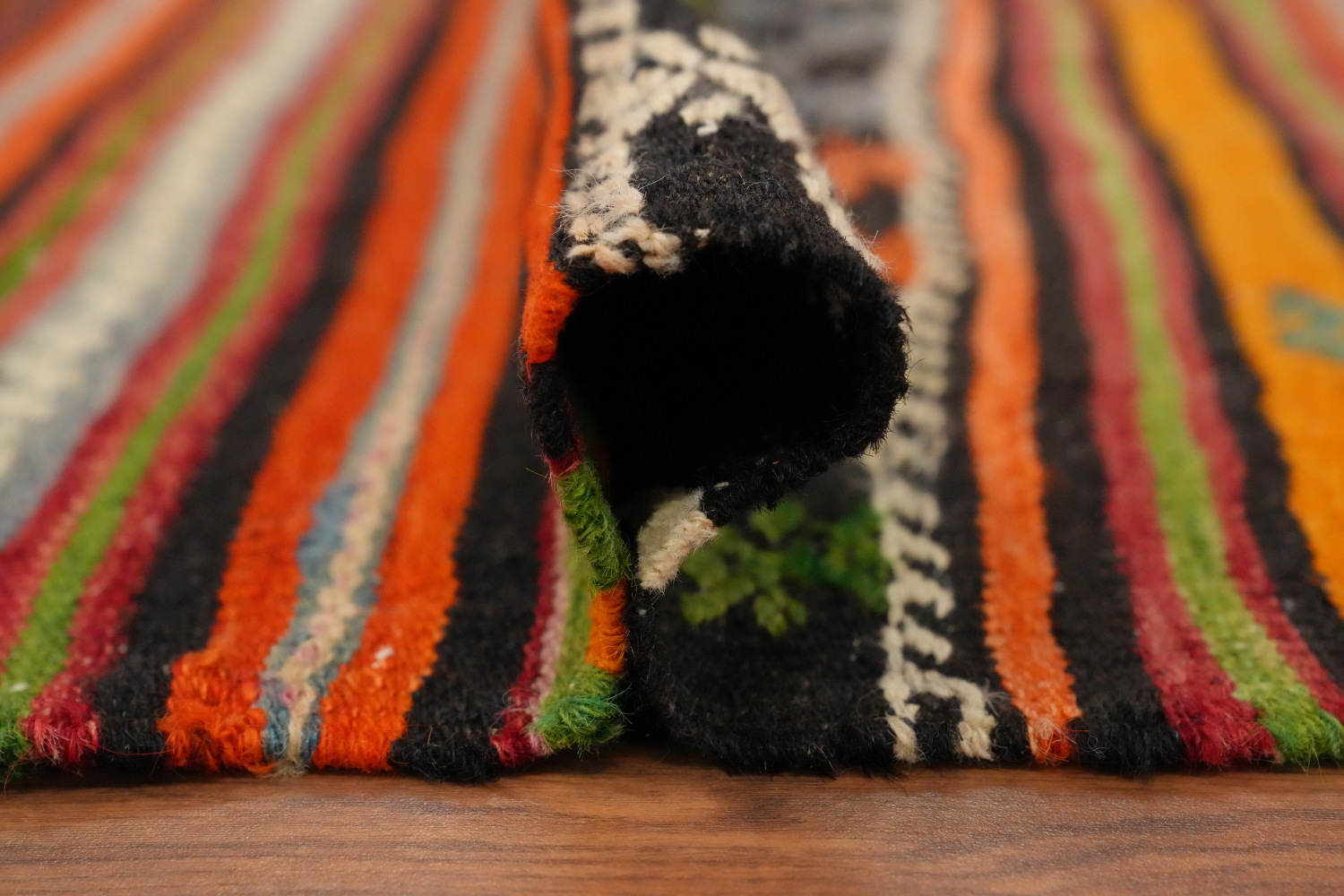 Vegetable Dye Kilim Geometric Wool Area Rug 6x9