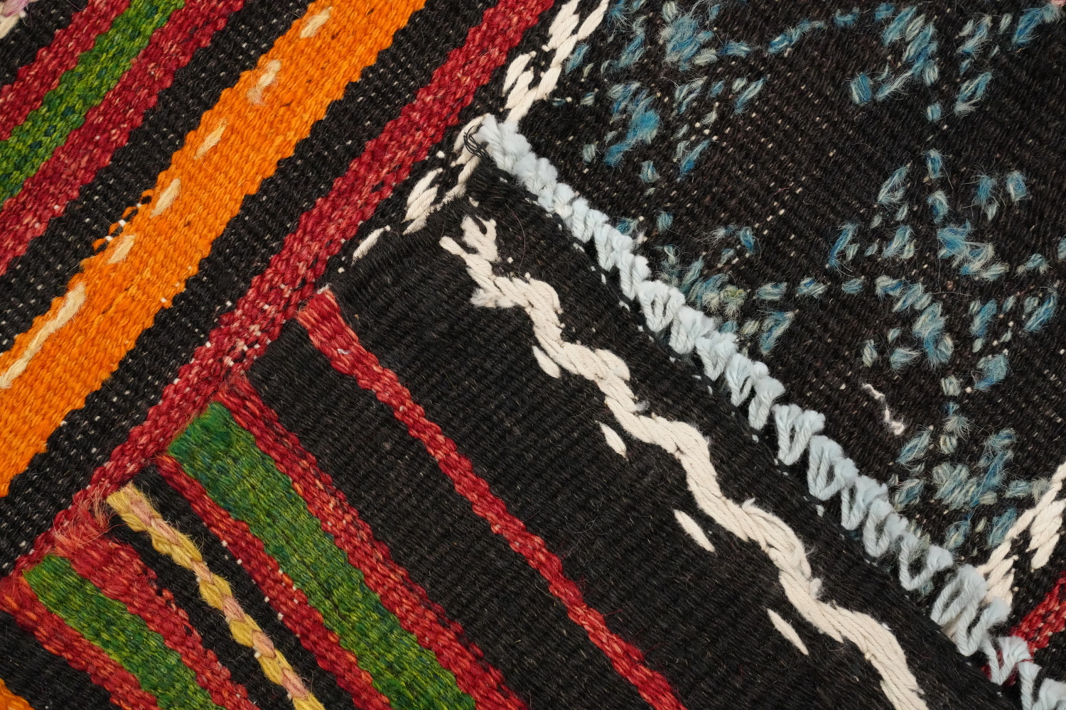Vegetable Dye Kilim Geometric Wool Area Rug 6x9