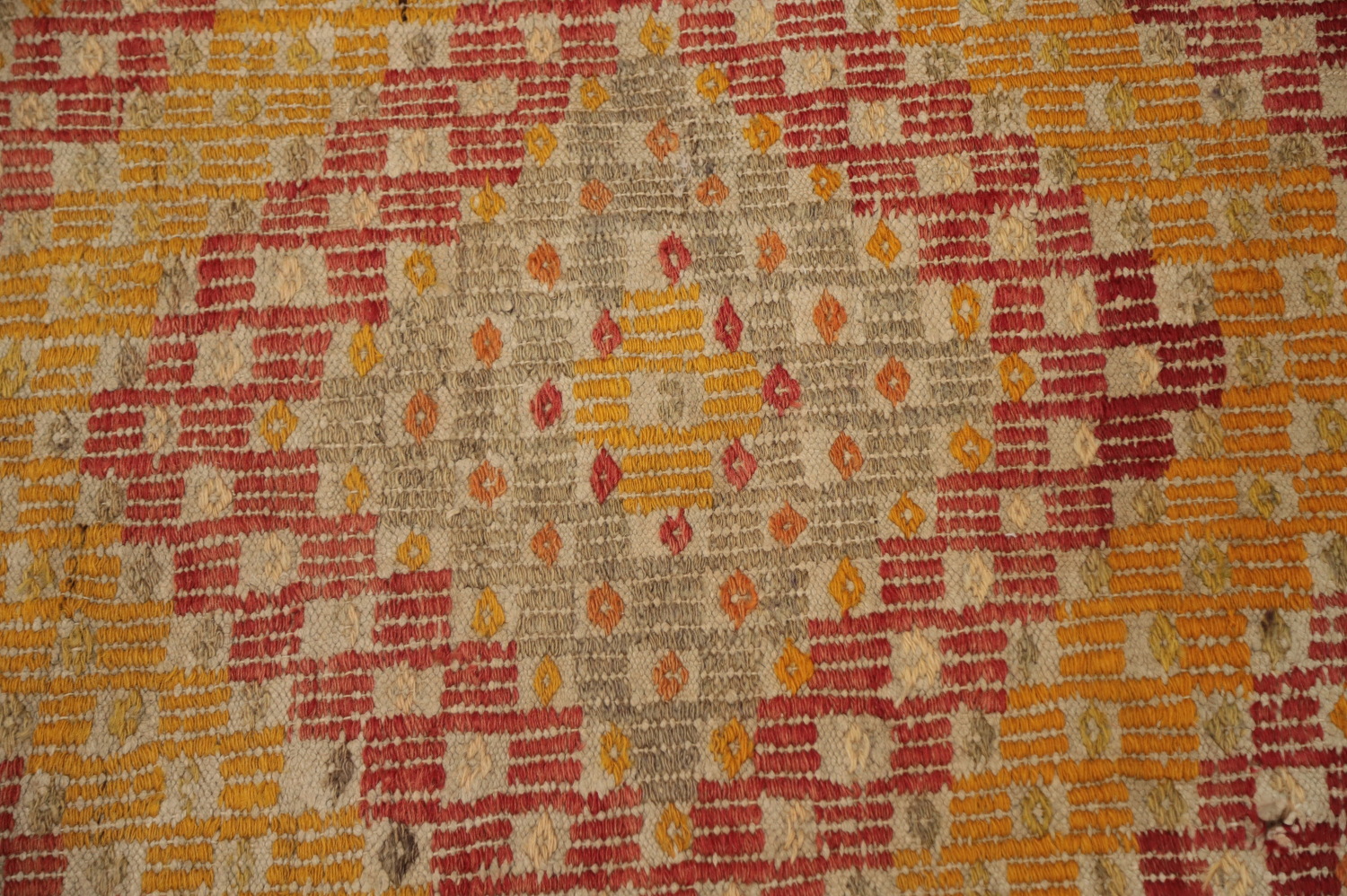 Vegetable Dye Kilim Geometric Area Rug 6x8
