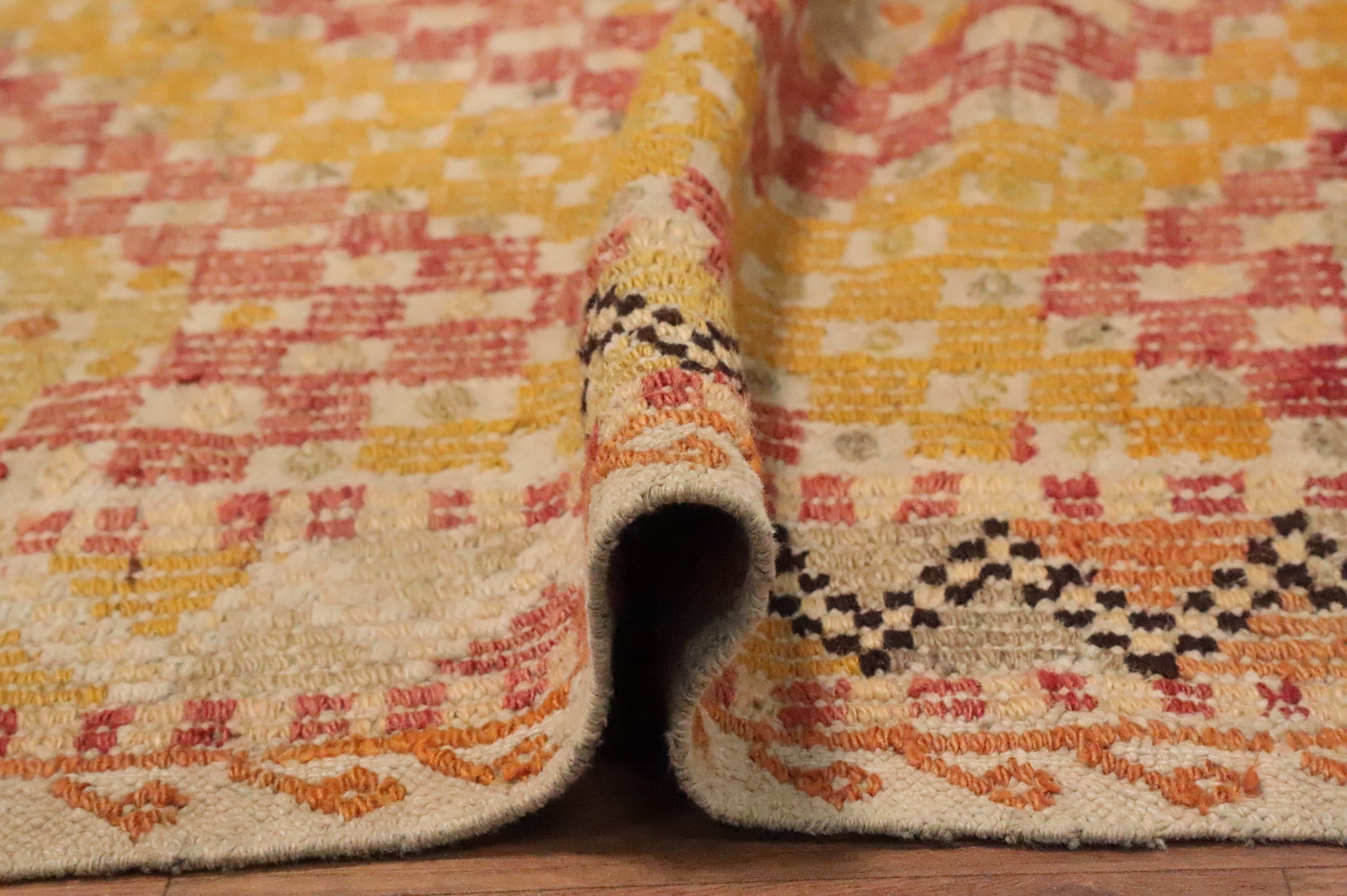Vegetable Dye Kilim Geometric Area Rug 6x8