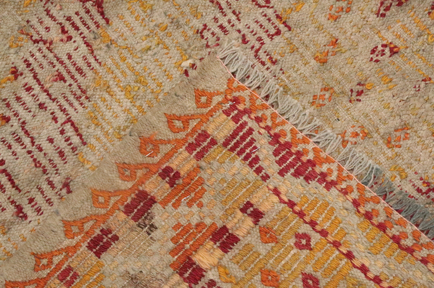 Vegetable Dye Kilim Geometric Area Rug 6x8