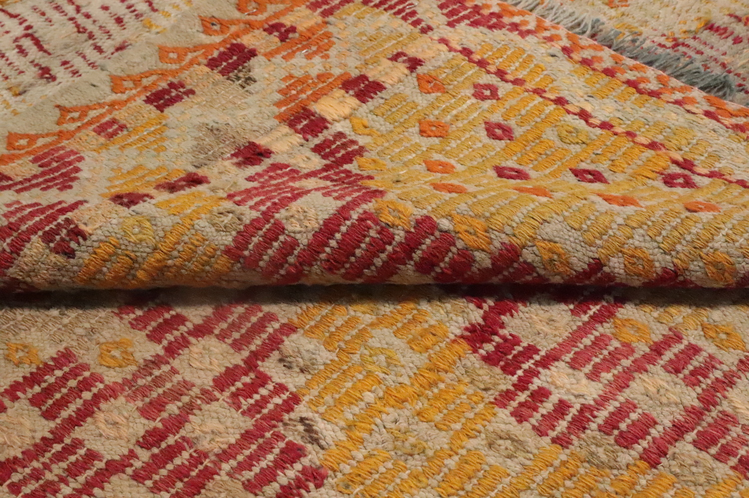 Vegetable Dye Kilim Geometric Area Rug 6x8
