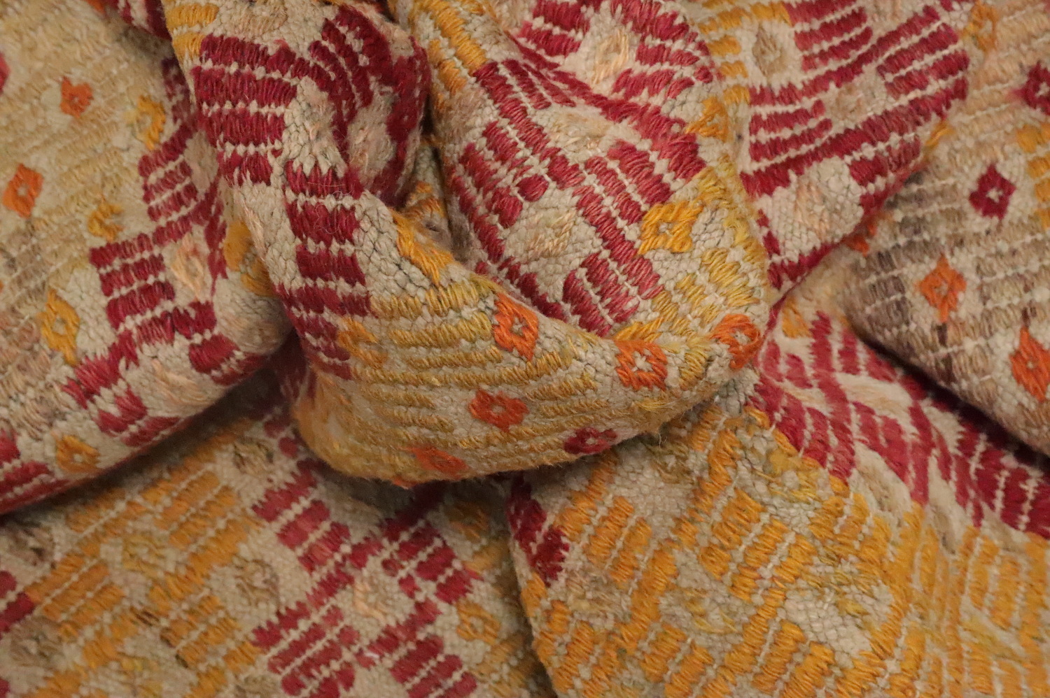 Vegetable Dye Kilim Geometric Area Rug 6x8