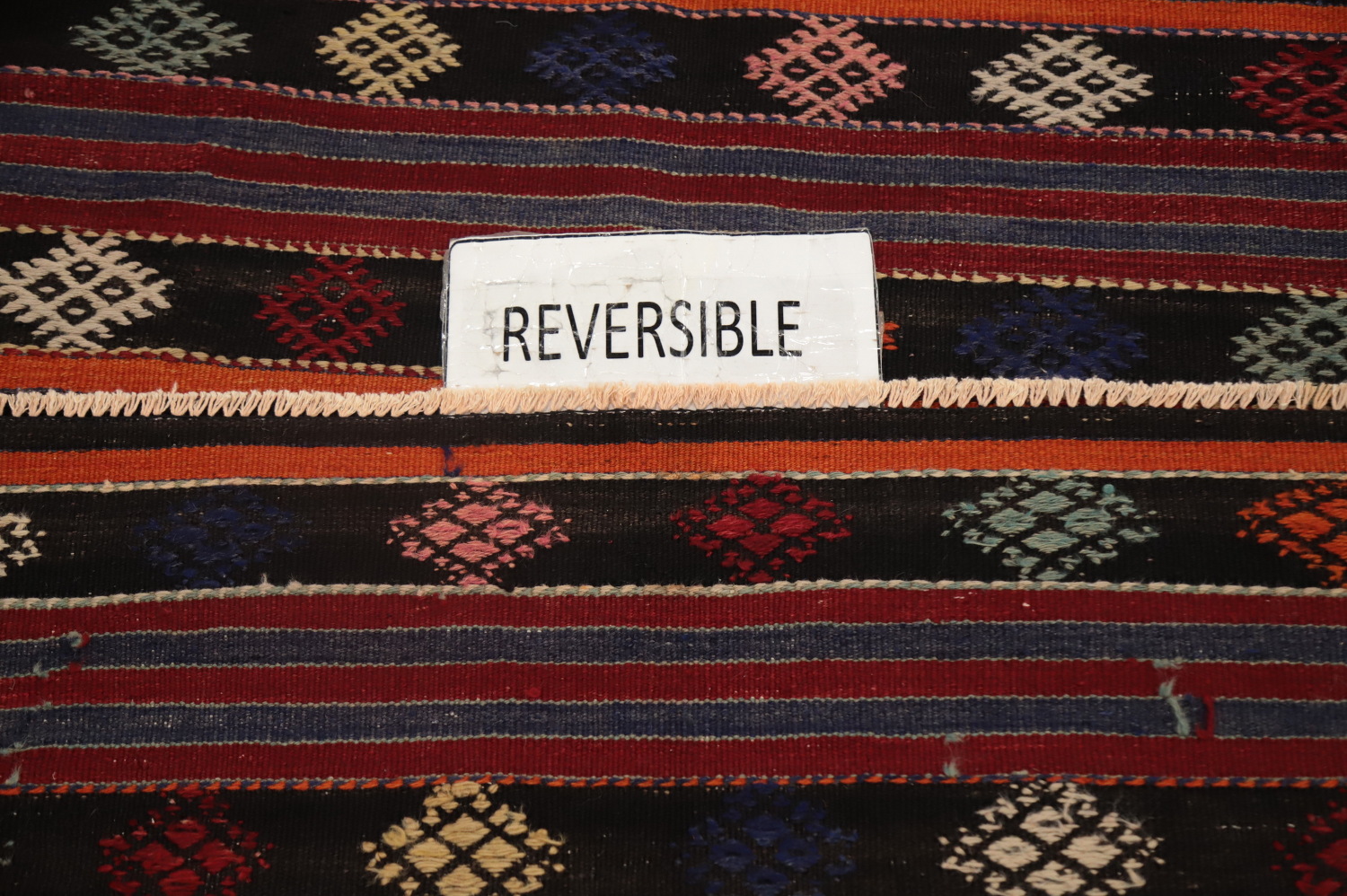 Handwoven Kilim Area Rug 6x10 with Bold Stripes for Living Room