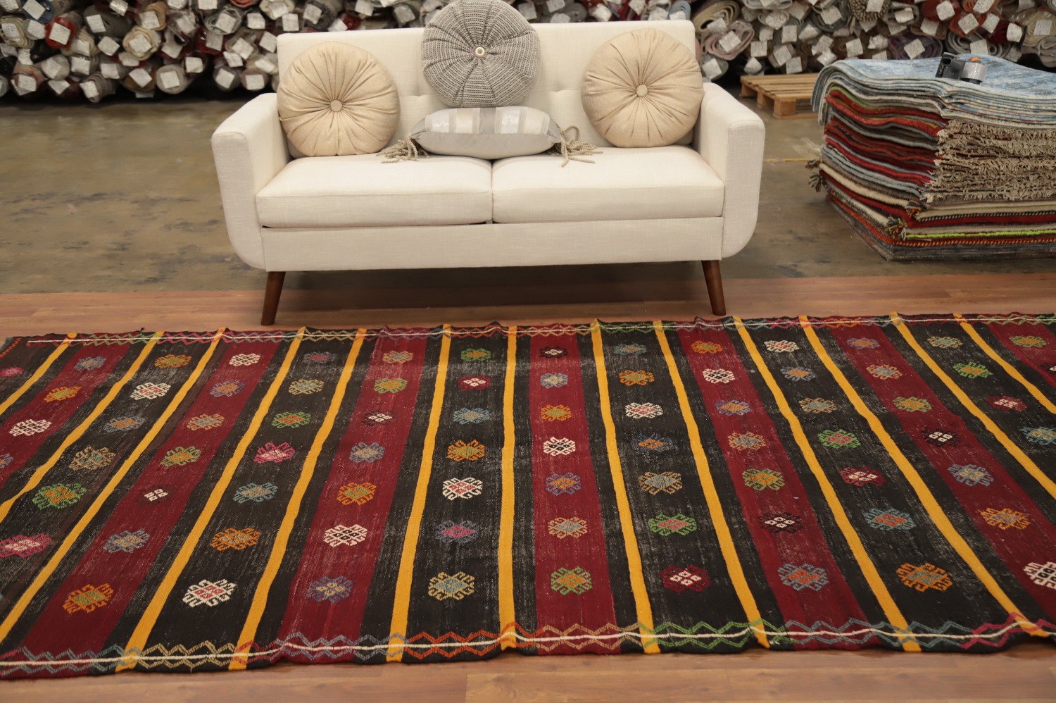 Vegetable Dye Kilim Turkish Area Rug 6x11