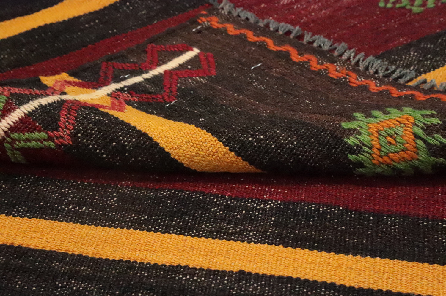 Vegetable Dye Kilim Turkish Area Rug 6x11