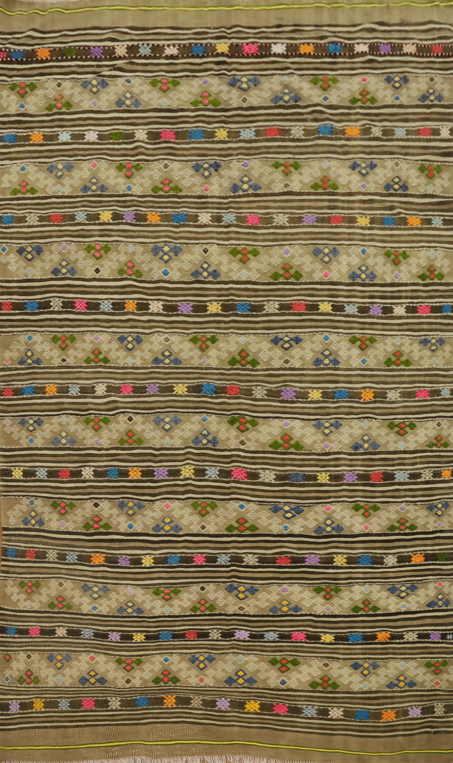 Vegetable Dye Kilim Turkish Area Rug 6x8