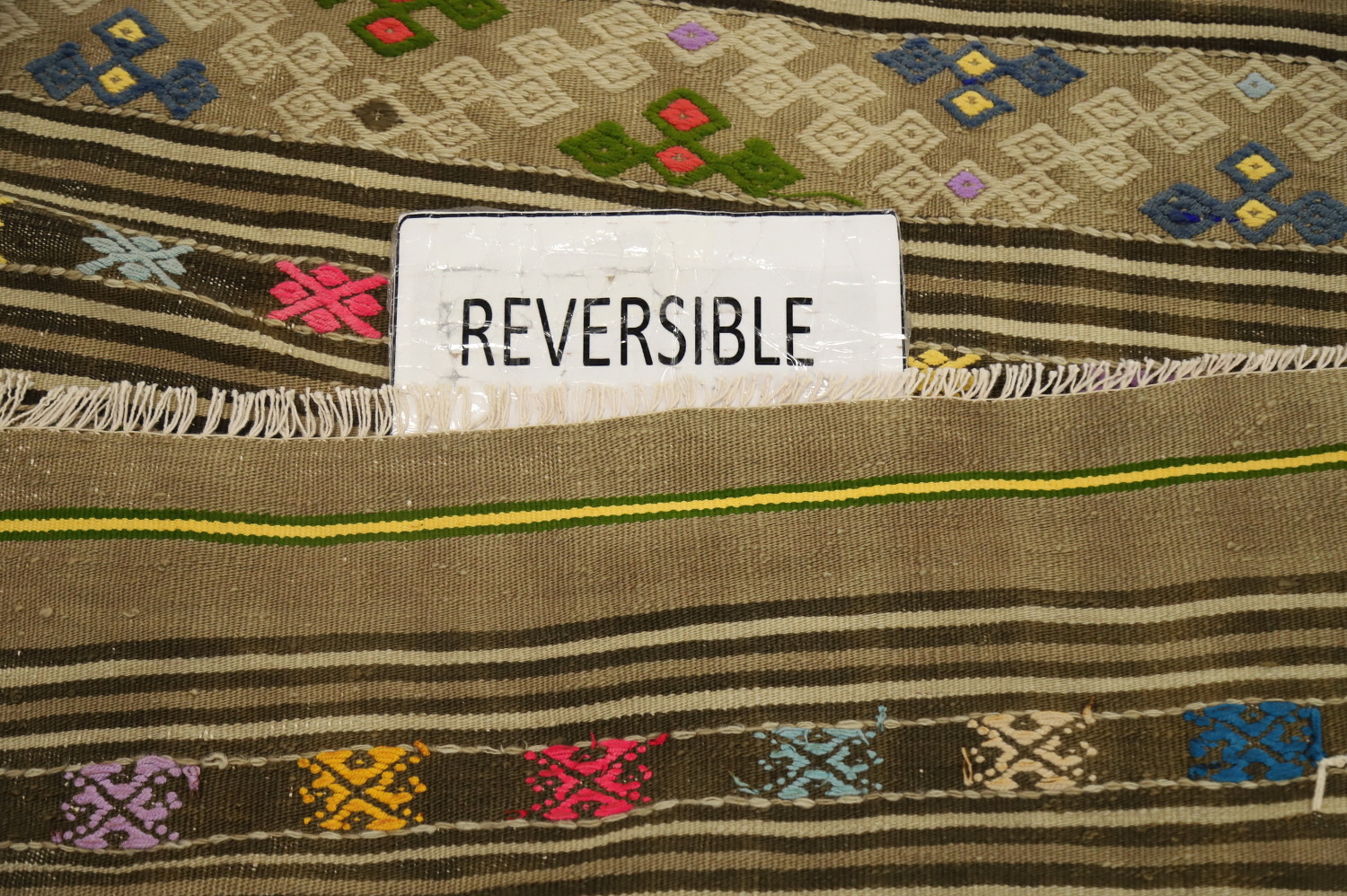 Vegetable Dye Kilim Turkish Area Rug 6x8