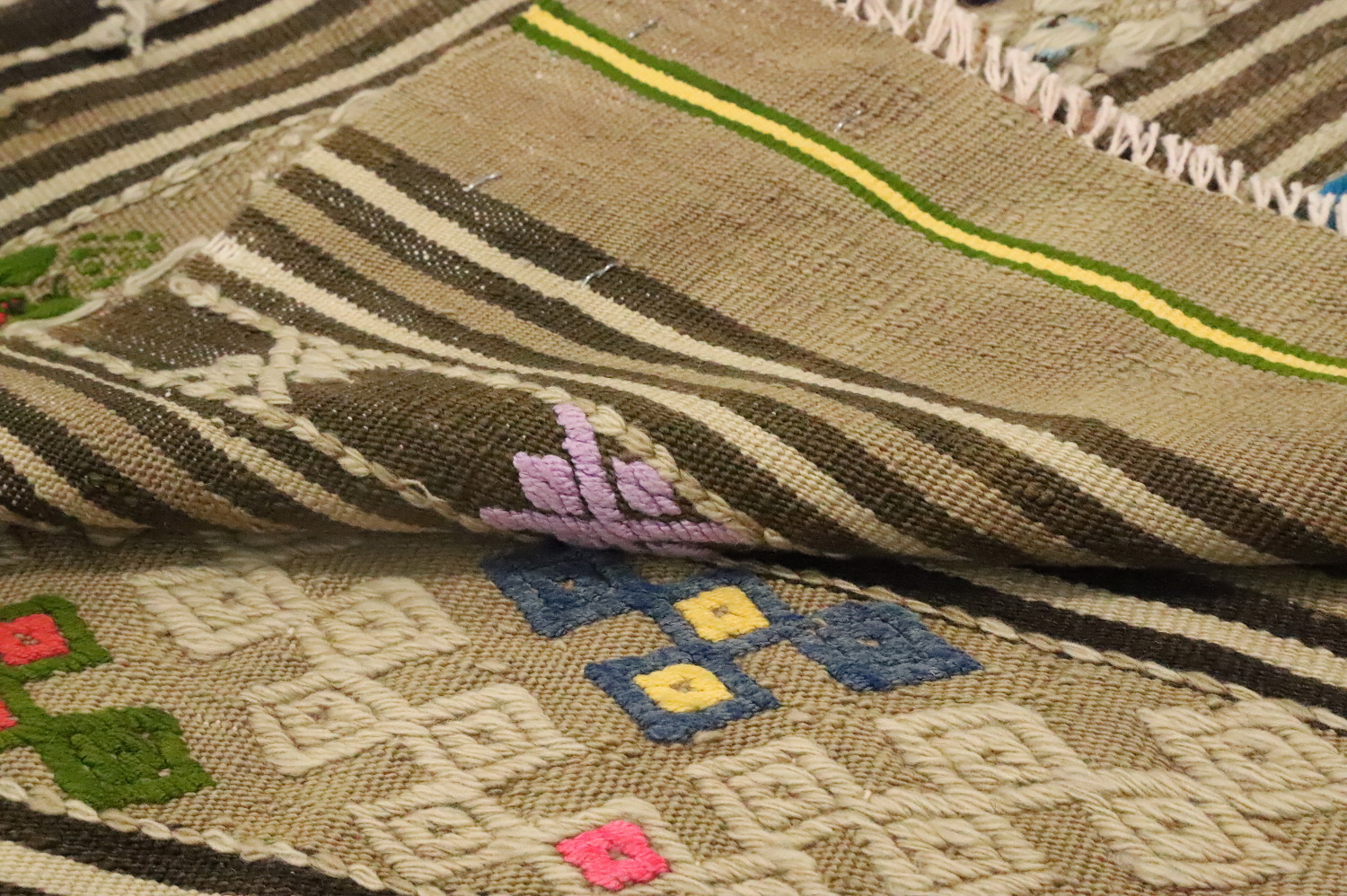 Vegetable Dye Kilim Turkish Area Rug 6x8
