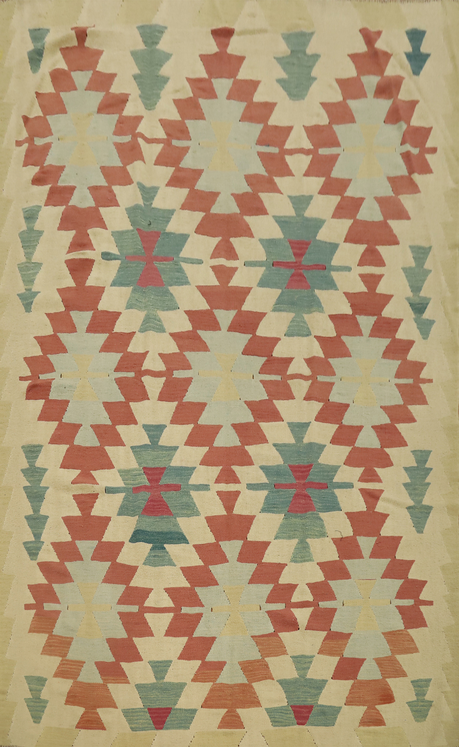 Vegetable Dye Kilim Turkish Area Rug 6x9
