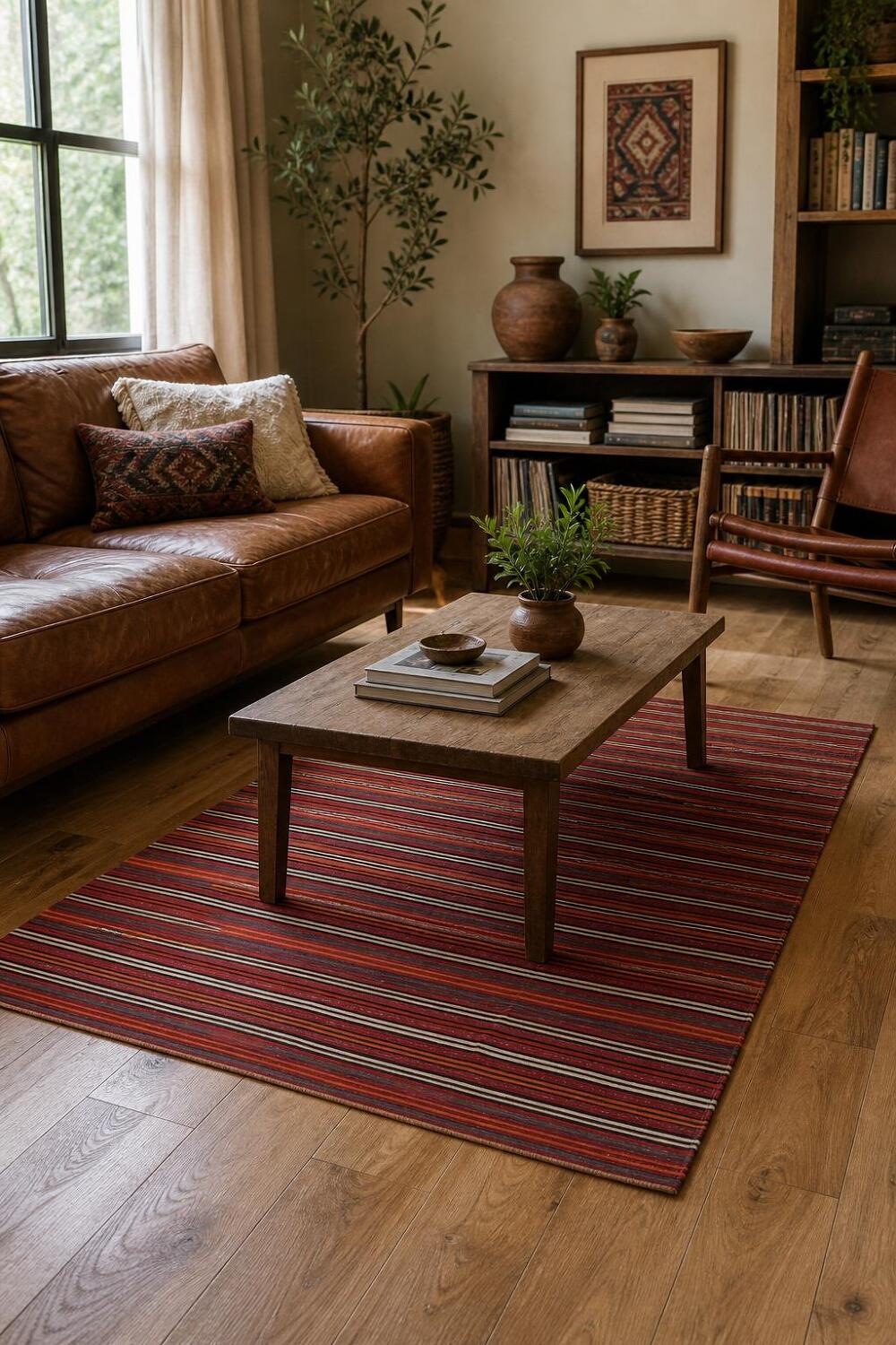 Vegetable Dye Kilim Turkish Area Rug 5x8