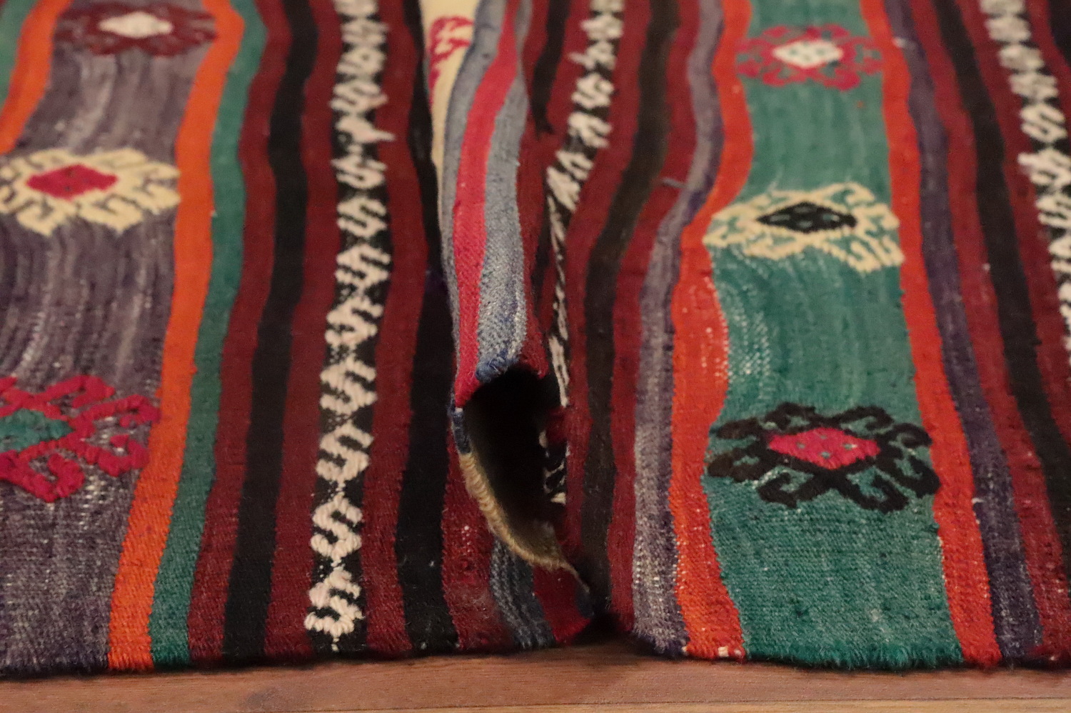Vegetable Dye Kilim Tribal Geometric Rug 5x7