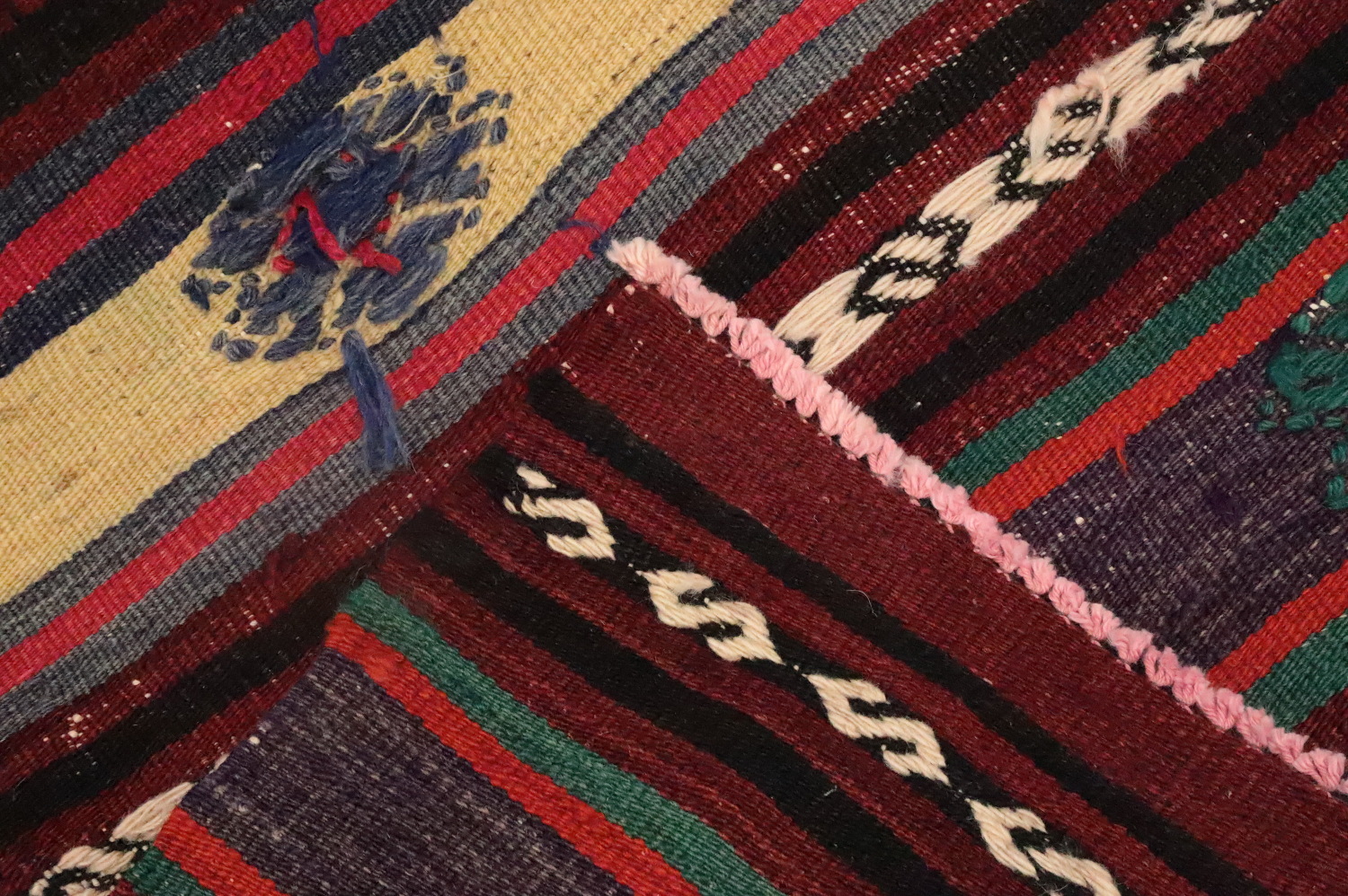 Vegetable Dye Kilim Tribal Geometric Rug 5x7