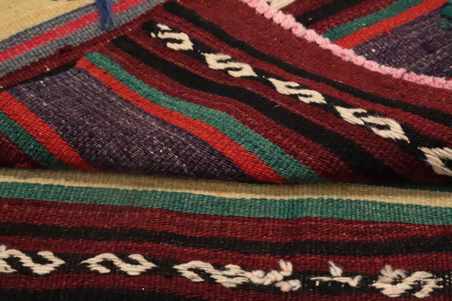 Vegetable Dye Kilim Tribal Geometric Rug 5x7
