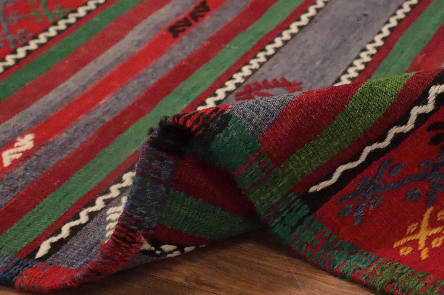 Vegetable Dye Kilim Turkish Area Rug 6x12