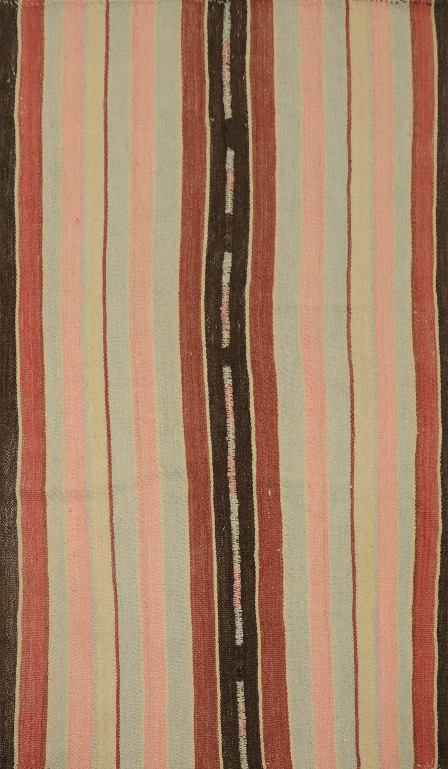 Charming Multicolor Striped Vintage Kilim Rug 5x7 for Cozy Home Decor