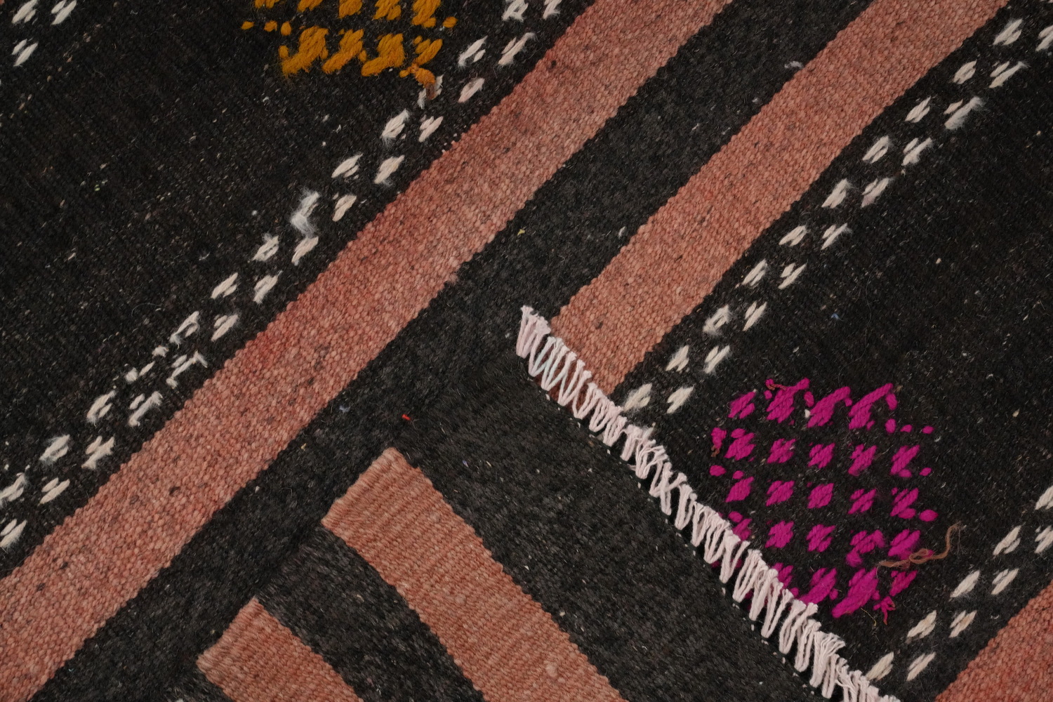 Handwoven Kilim Area Rug 5x10 with Multicolor Accents