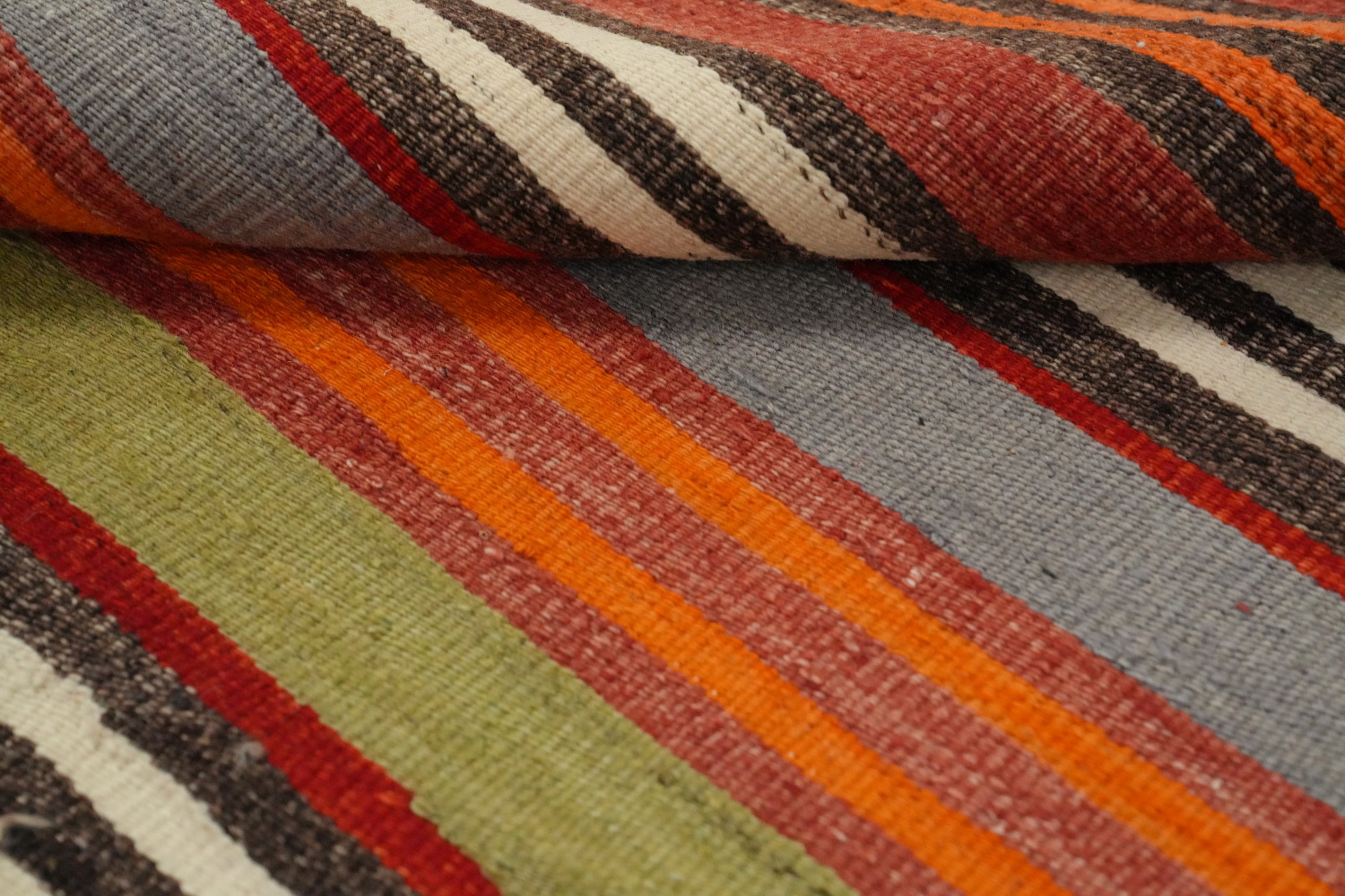 Vegetable Dye Kilim Turkish Runner Rug 4x9