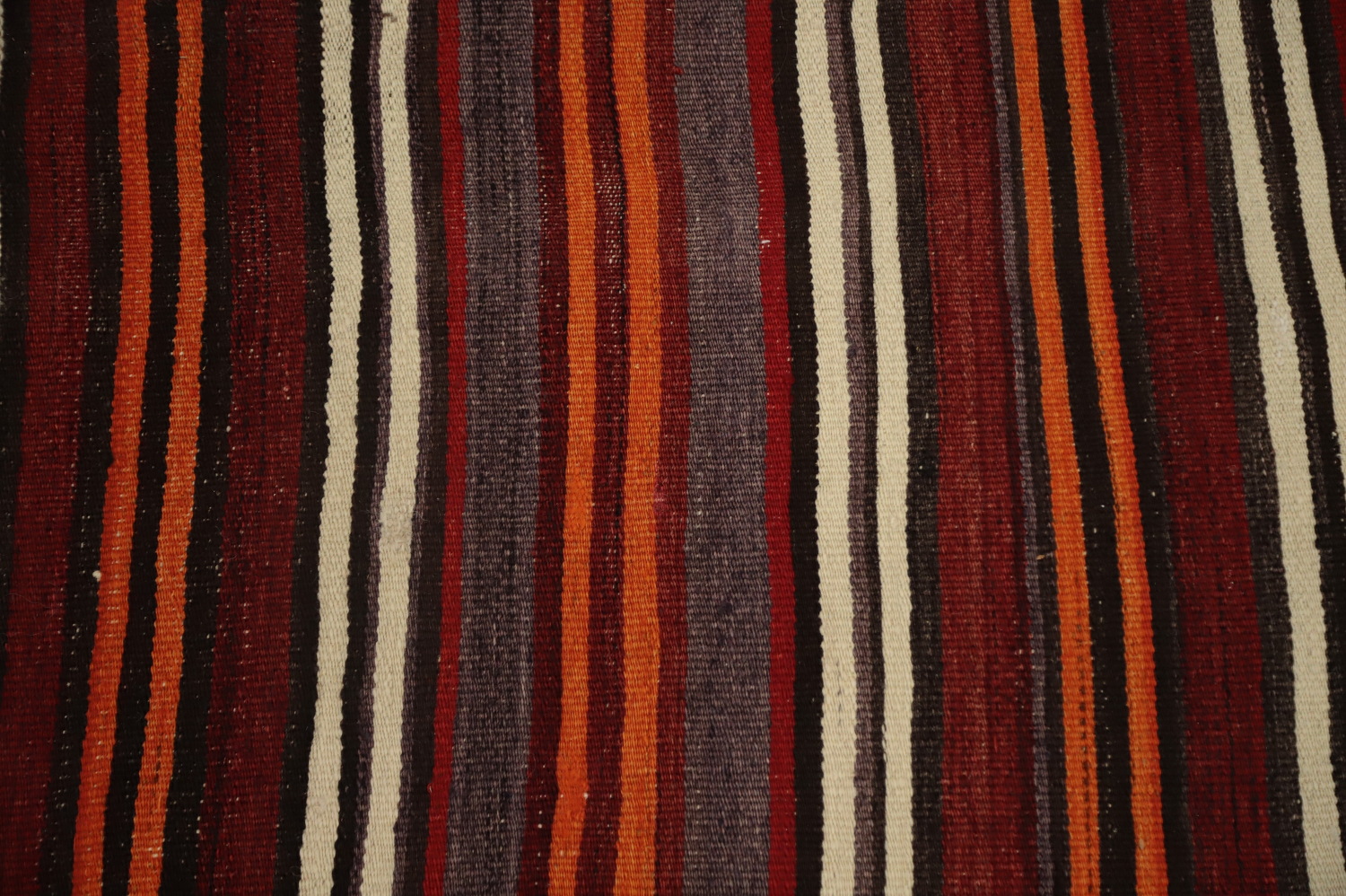 Vegetable Dye Kilim Striped Wool Area Rug 5x10