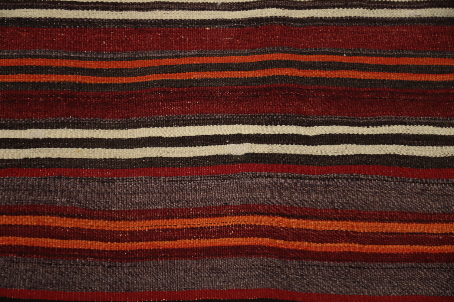 Vegetable Dye Kilim Striped Wool Area Rug 5x10