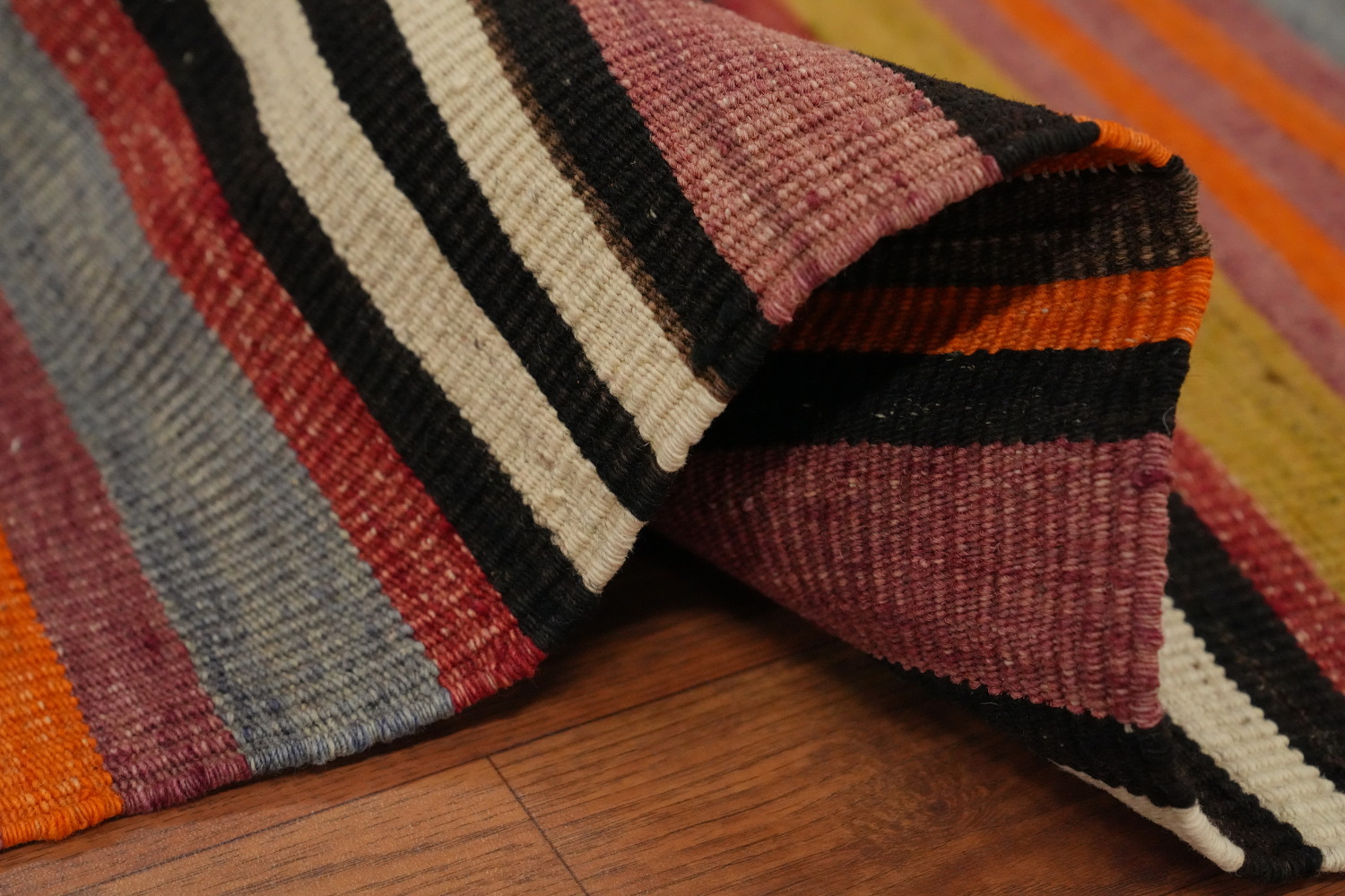 Vegetable Dye Kilim Turkish Area Rug 5x8
