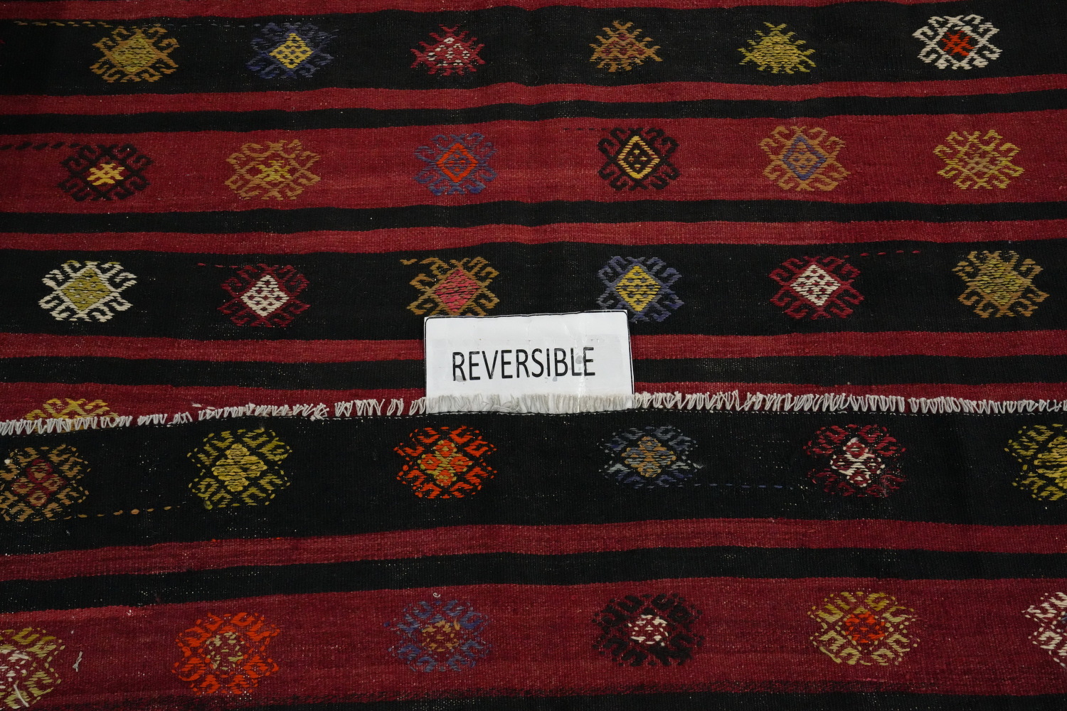 Vegetable Dye Kilim Turkish Area Rug 7x10
