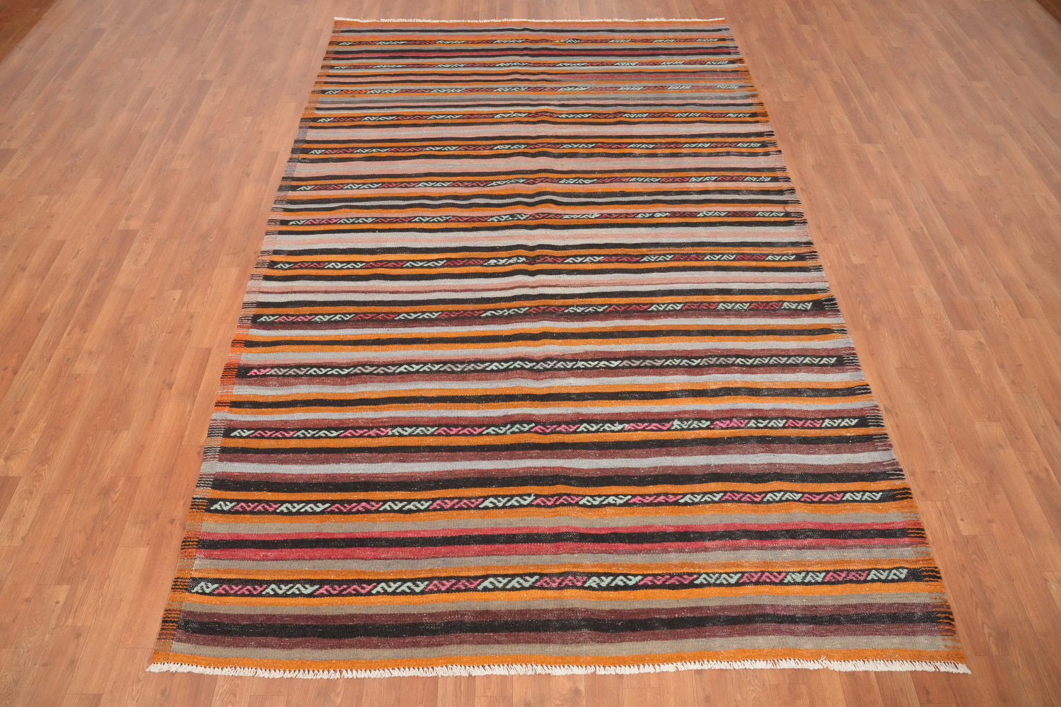Vegetable Dye Kilim Turkish Area Rug 6x10