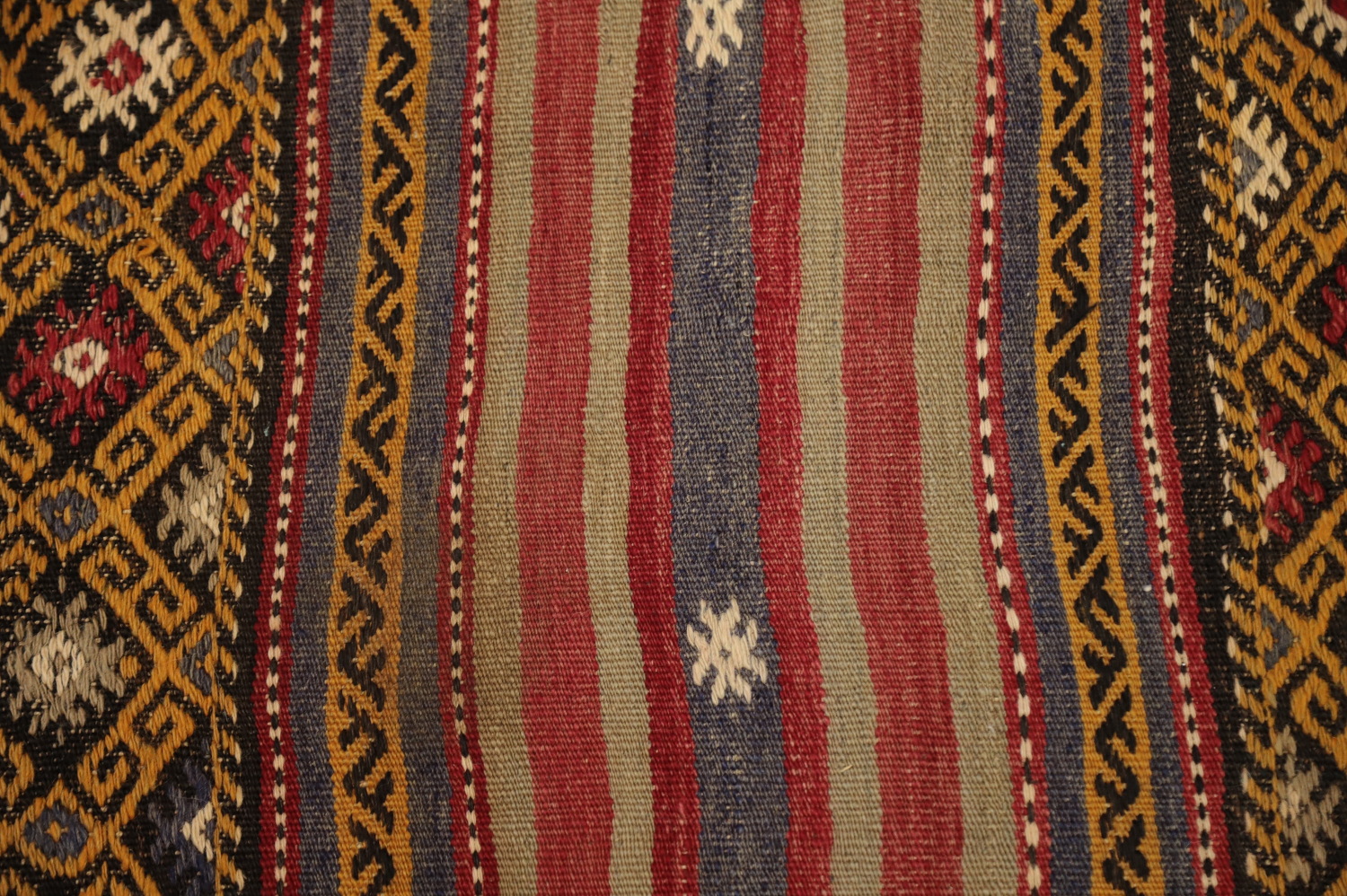 Vegetable Dye Kilim Turkish Area Rug 6x9