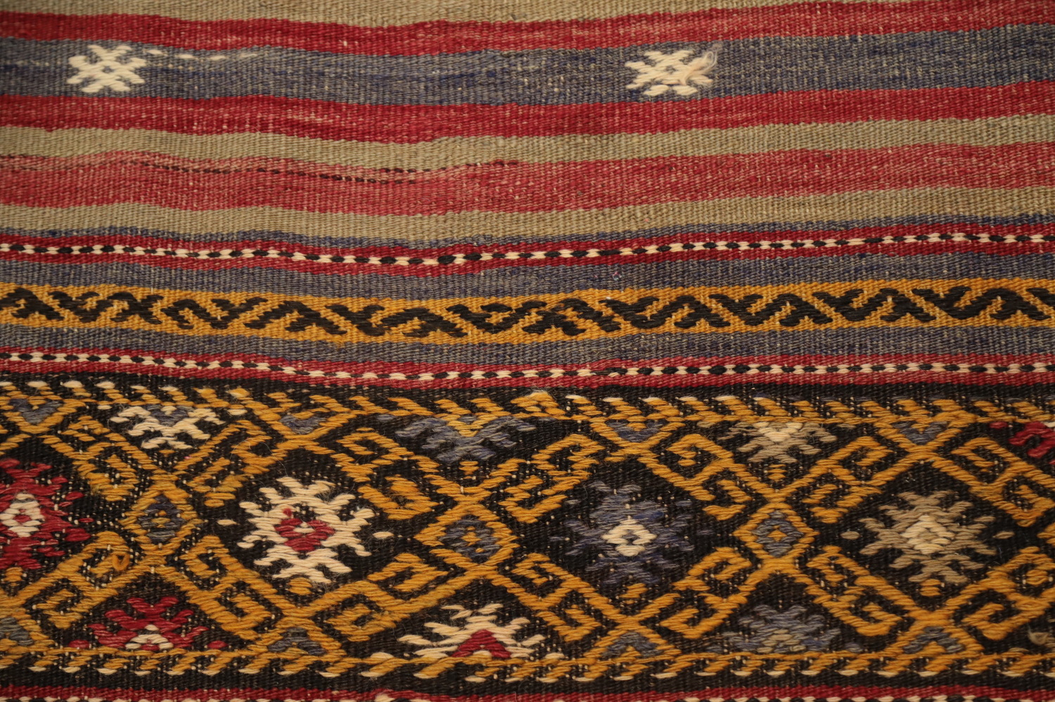 Vegetable Dye Kilim Turkish Area Rug 6x9