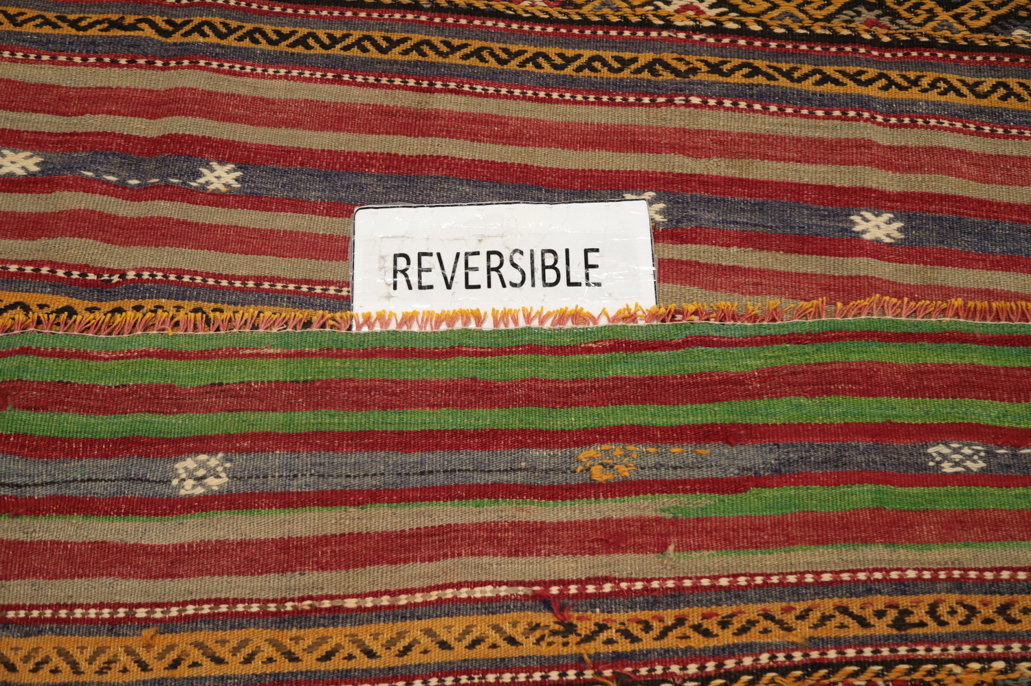 Vegetable Dye Kilim Turkish Area Rug 6x9