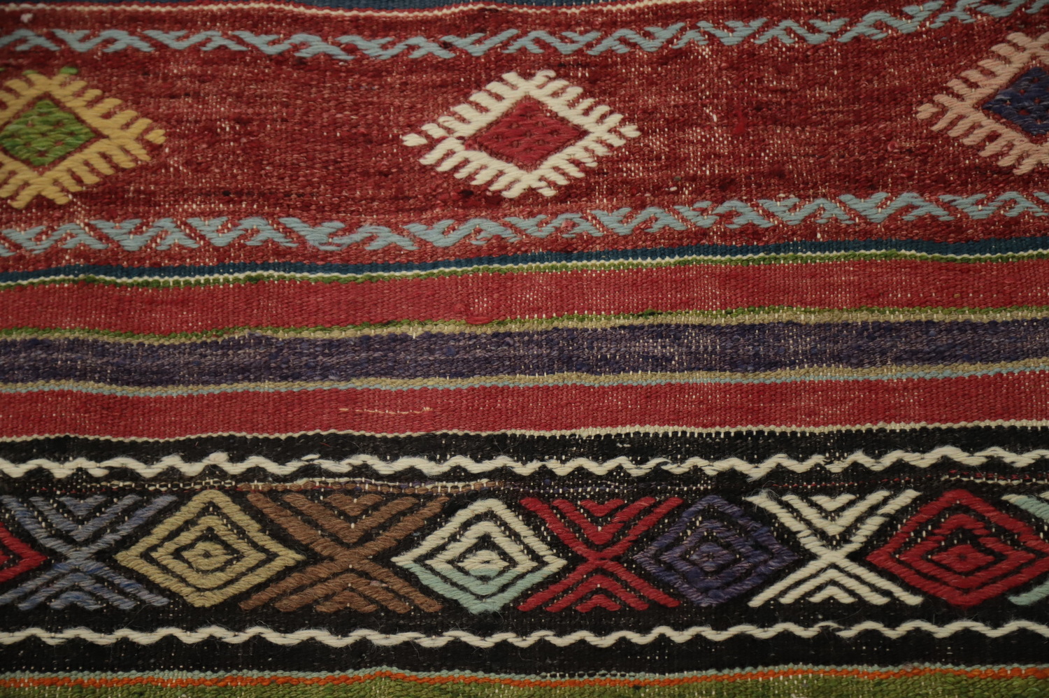 Vegetable Dye Kilim Tribal Wool Area Rug 6x10