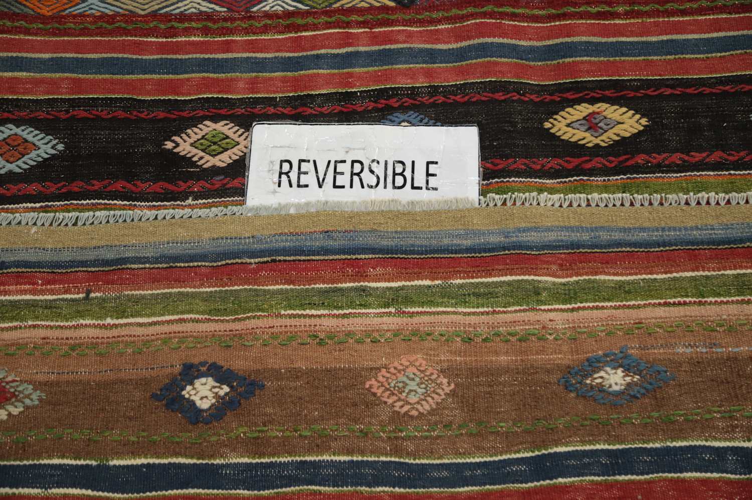 Vegetable Dye Kilim Tribal Wool Area Rug 6x10
