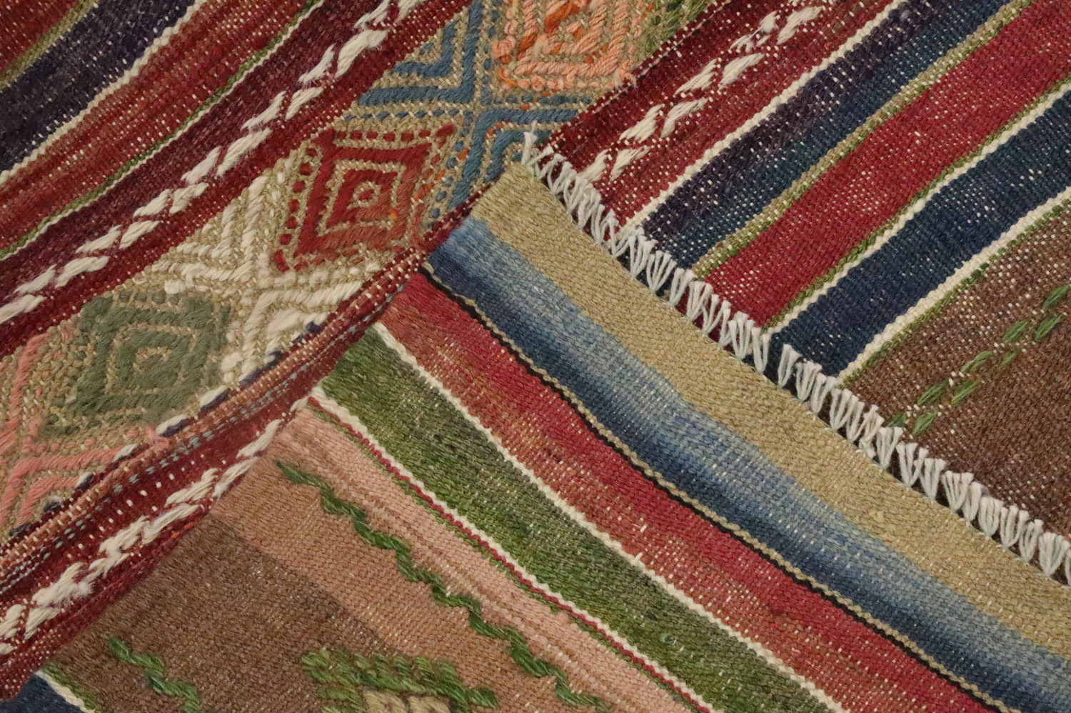 Vegetable Dye Kilim Tribal Wool Area Rug 6x10