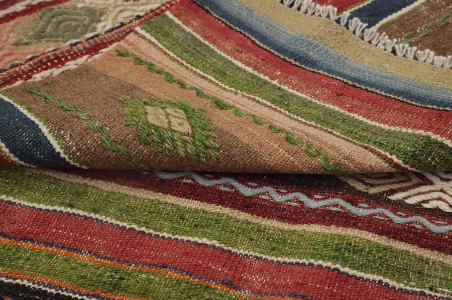 Vegetable Dye Kilim Tribal Wool Area Rug 6x10