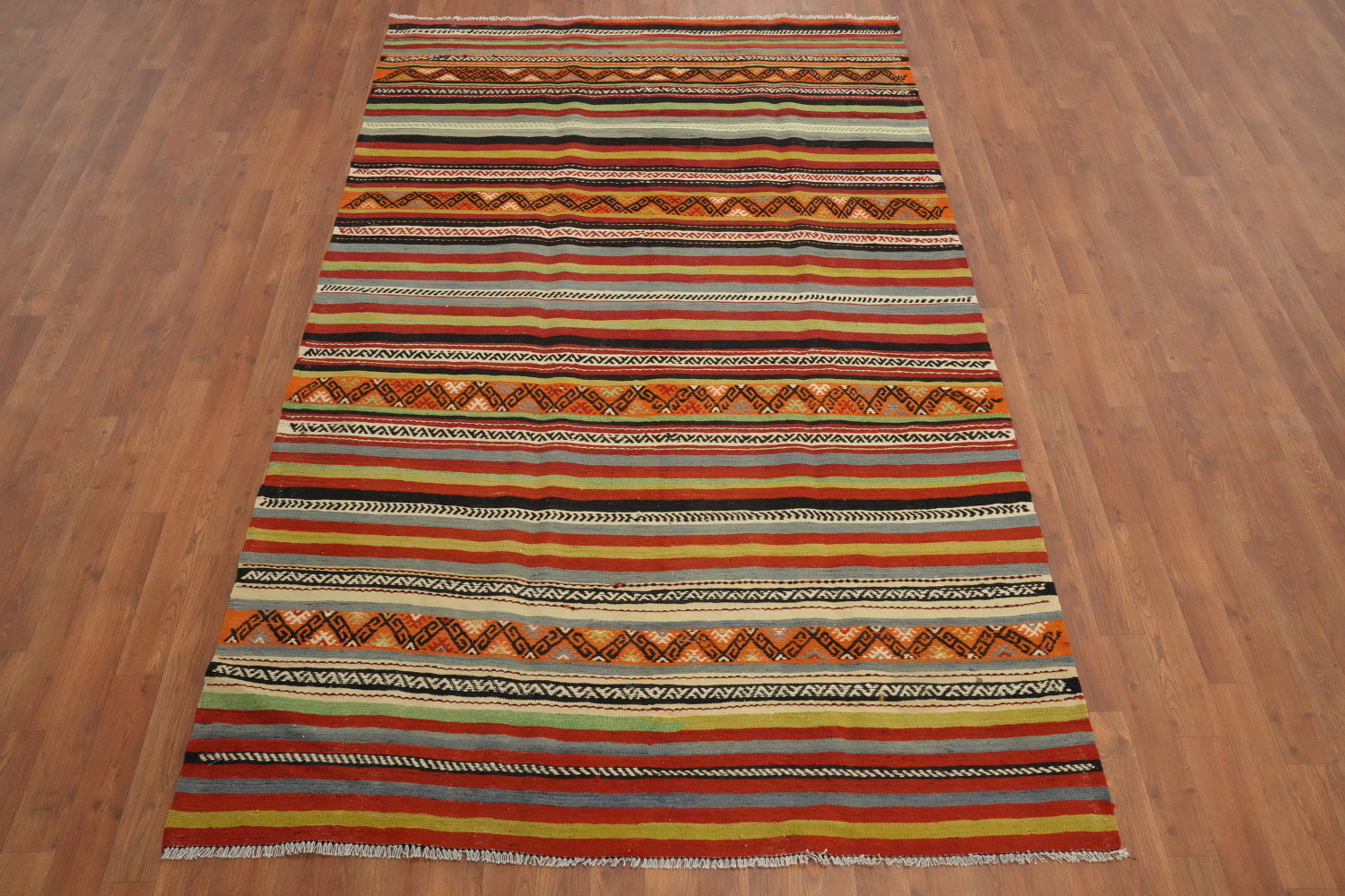 Vegetable Dye Kilim Turkish Area Rug 5x8