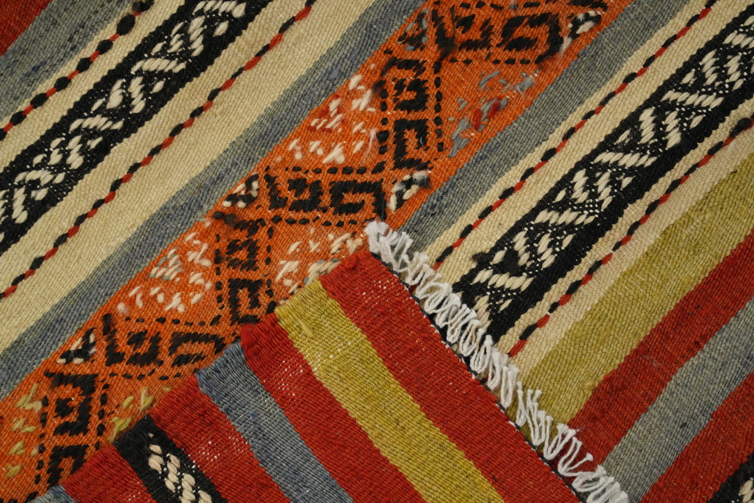 Vegetable Dye Kilim Turkish Area Rug 5x8
