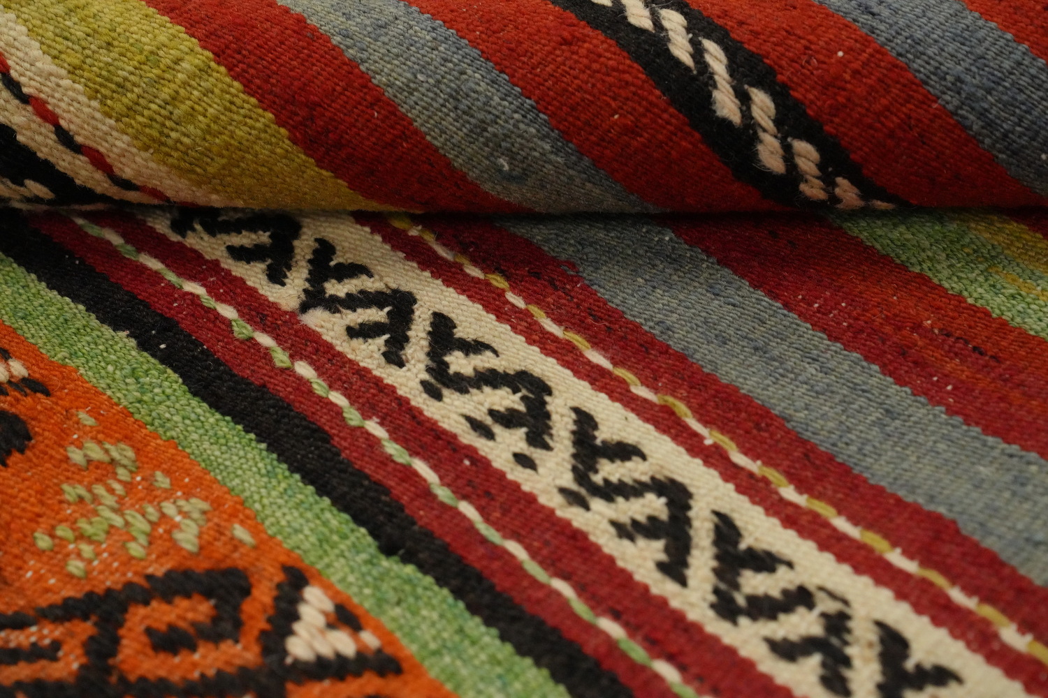 Vegetable Dye Kilim Turkish Area Rug 5x8