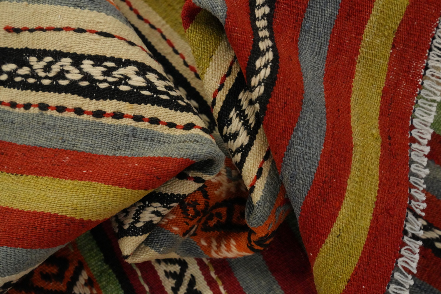 Vegetable Dye Kilim Turkish Area Rug 5x8