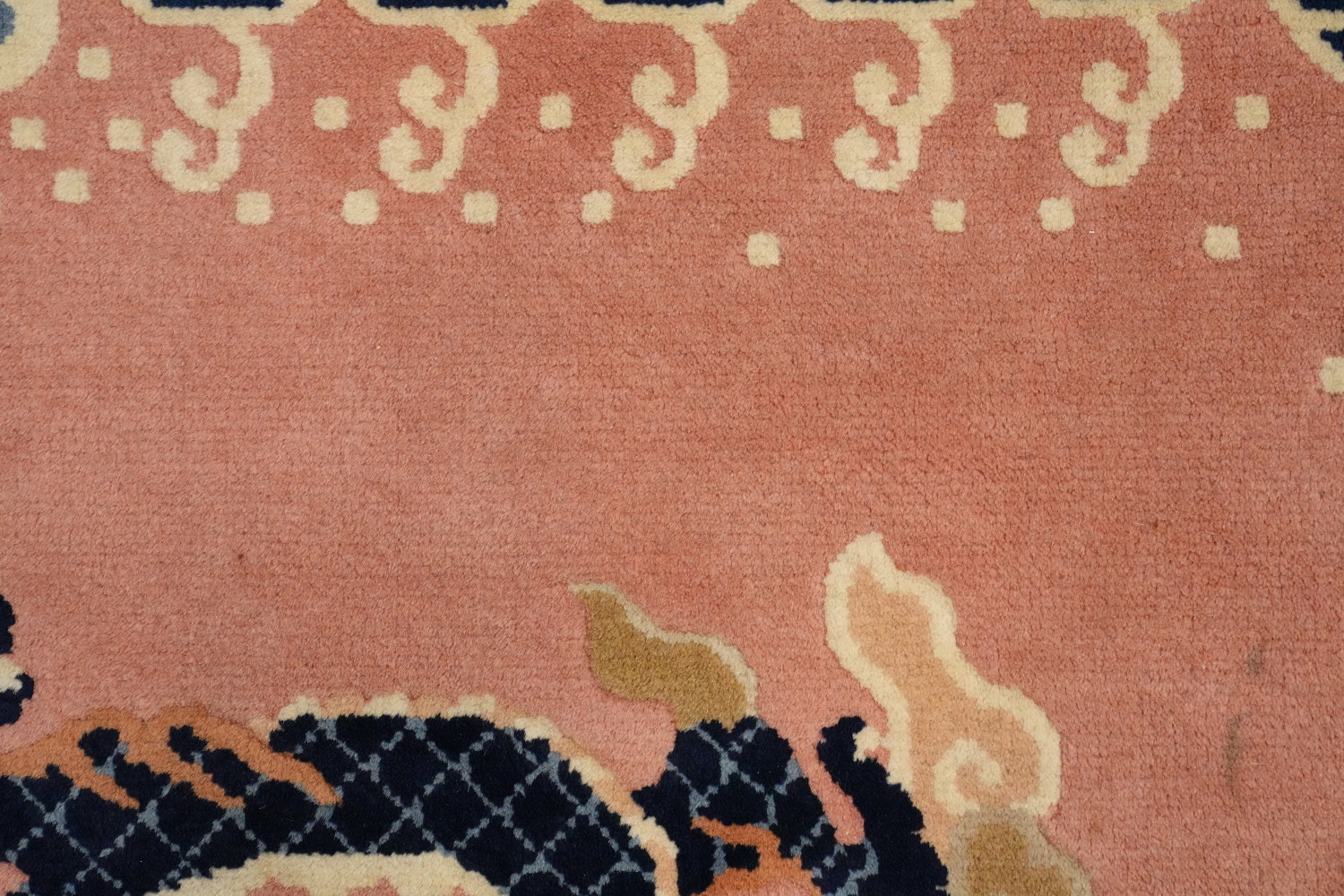 Vegetable Dye Art Deco Chinese Area Rug 8x11