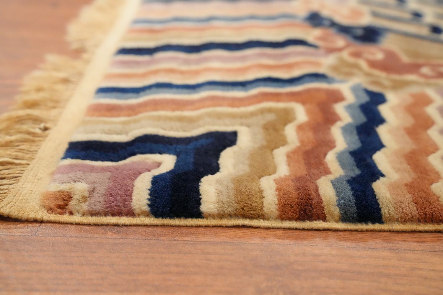 Vegetable Dye Art Deco Chinese Area Rug 8x11