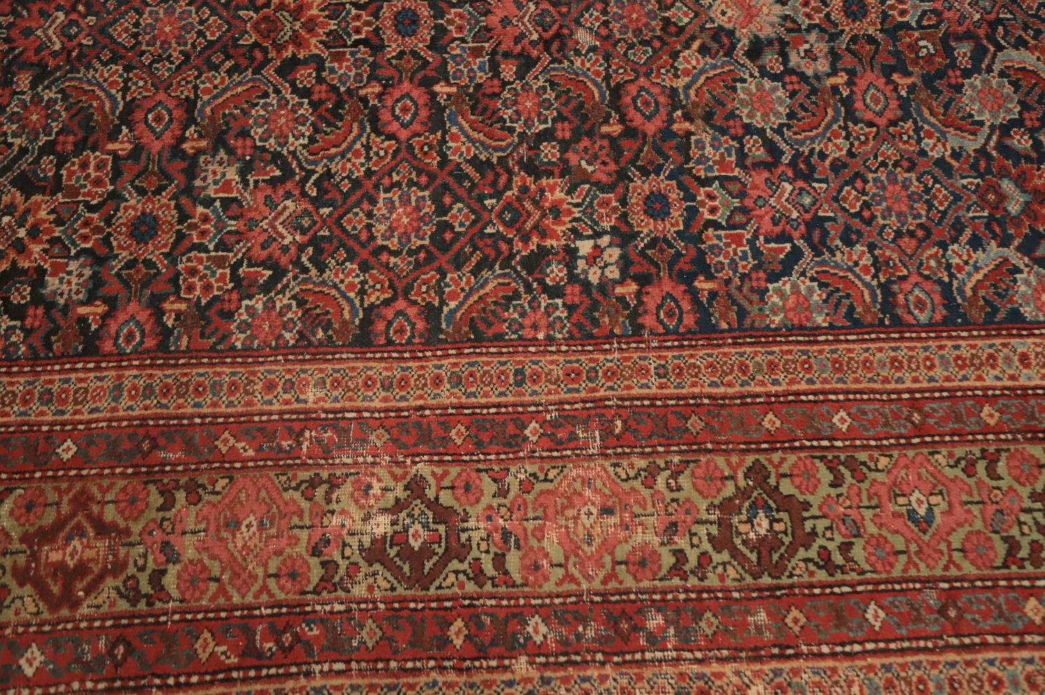 Pre-1900 Antique Vegetable Dye Sultanabad Persian Area Rug 6x13