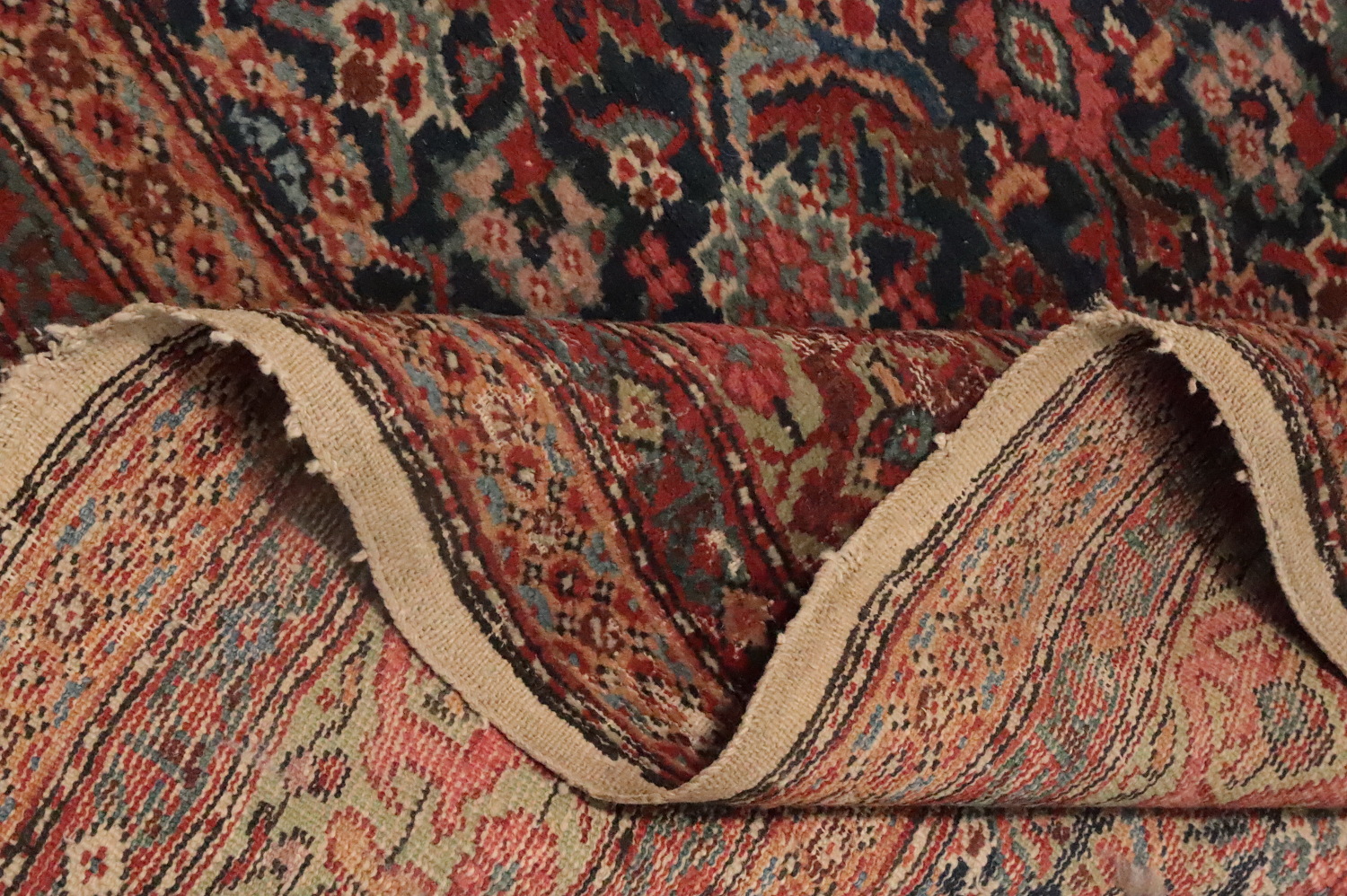 Pre-1900 Antique Vegetable Dye Sultanabad Persian Area Rug 6x13
