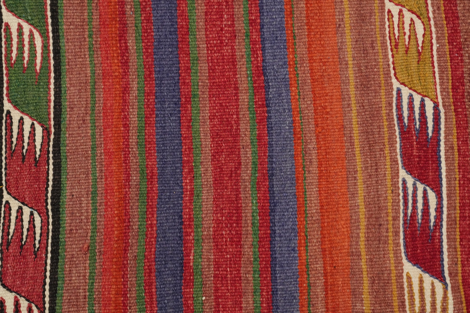 Vegetable Dye Kilim Turkish Runner Rug 4x9